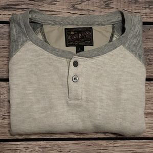 Lucky Brand Men's Henley Sweatshirt Large